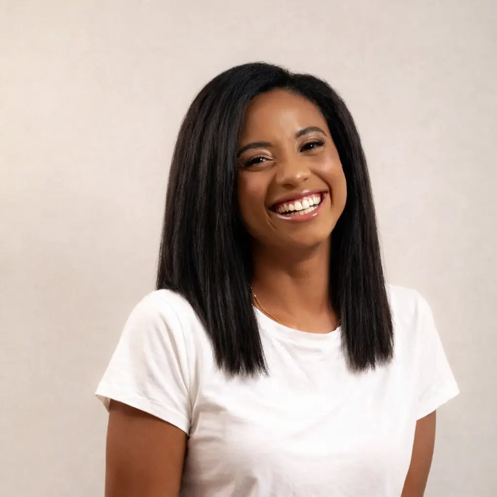 Perruque Demi-Tête-& postiche yaki kinky straight 3 en 1–Afro-Luxe